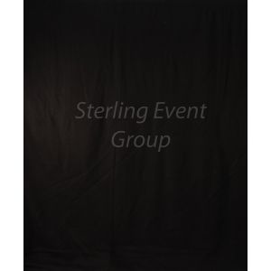 4.3m x 8m Black Wool Serge Drape (ties and clips on 4.3m side only) 