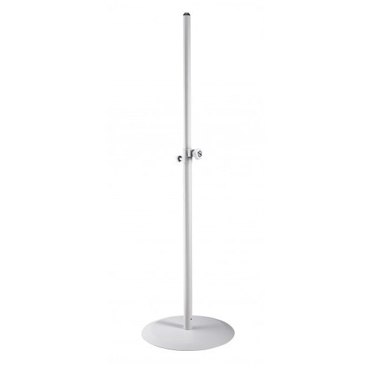 K&M 26735 Round Base Speaker Stand Assembly (White)