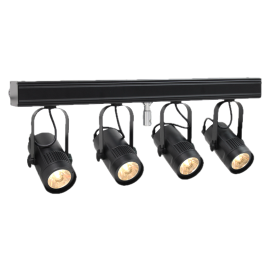 LED 4-way Pinspot Bar Black