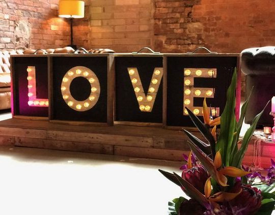 2'2" Boxed Blackboard 'LOVE' (Metro) Assembly