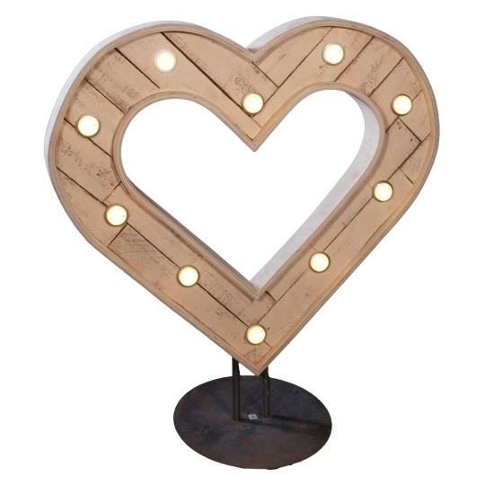 4' Letter Rustic Heart