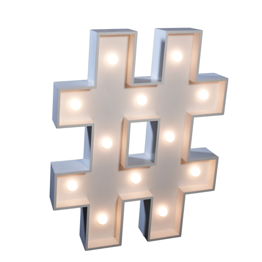 3'4" Letter '#'