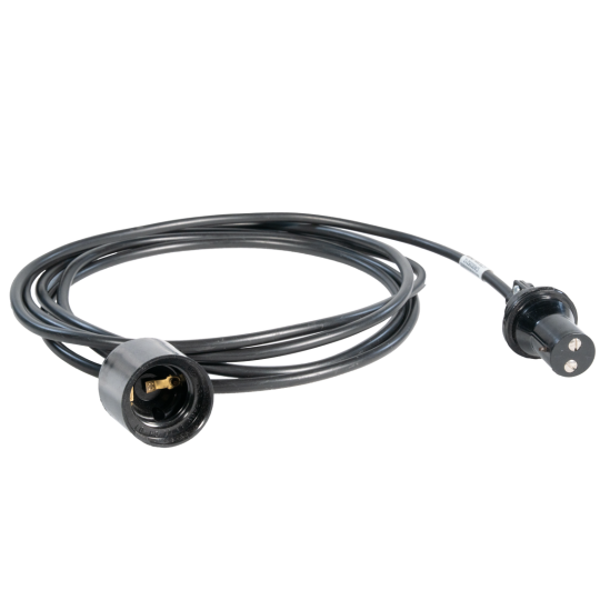 B22 - E27 Cable 2m (Black)