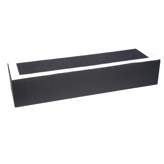 1 Tread Stage Step 190mm (900mm Wide) Black Carpet & Fascia