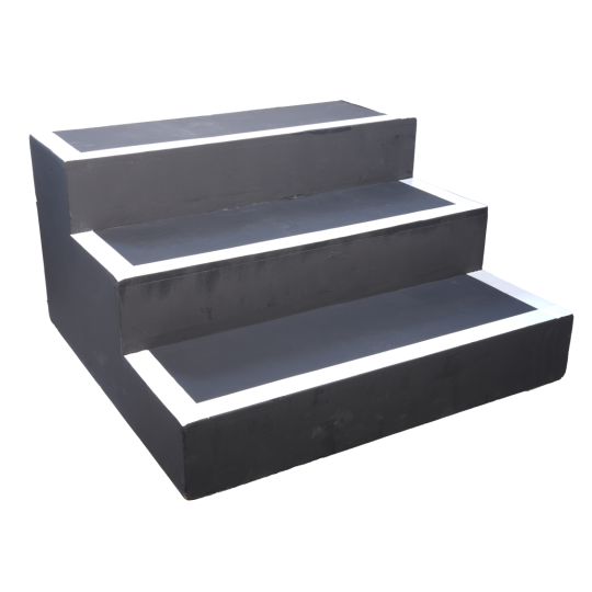 3 Tread (Black) Painted Revo Stage Steps 472.5mm