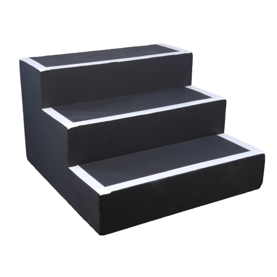 3 Tread (Black) Painted Stage Steps 570mm (920mm Deep)