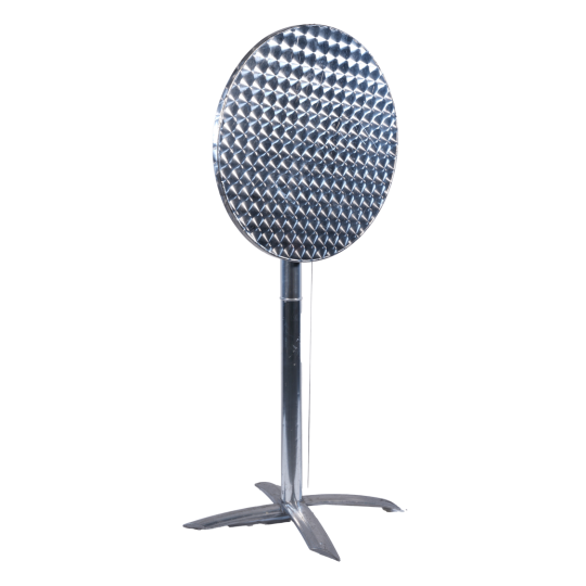 Stainless Steel Poseur Table-Flip Top