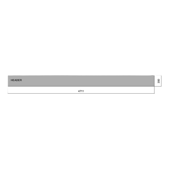 4711mm x 350mm Header