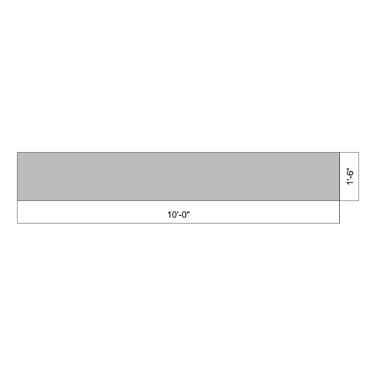 Flat 10' x 01' 6"