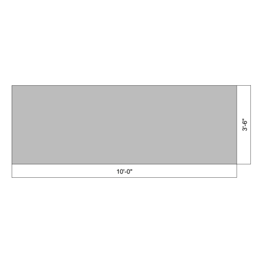 Flat 10' x 03' 6"