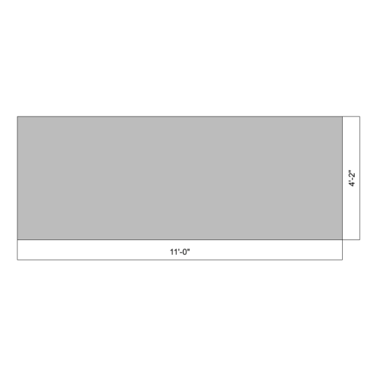 Flat 11' x 04' 2"