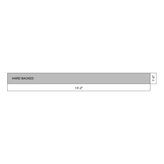 Flat 13' 2" x 01' (Hard Backed)