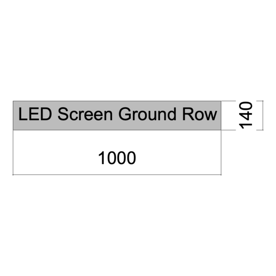 Flat 0140mm x 01m (LED Screen Ground Row)