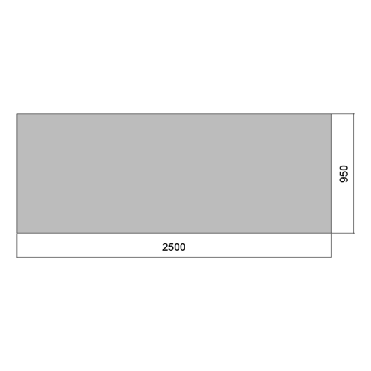 Flat 02.5m x 0.95m