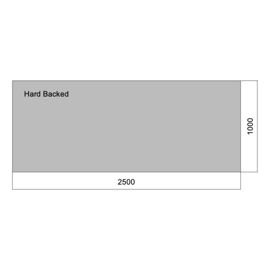 Flat 02.5m x 01m (Hard Backed)