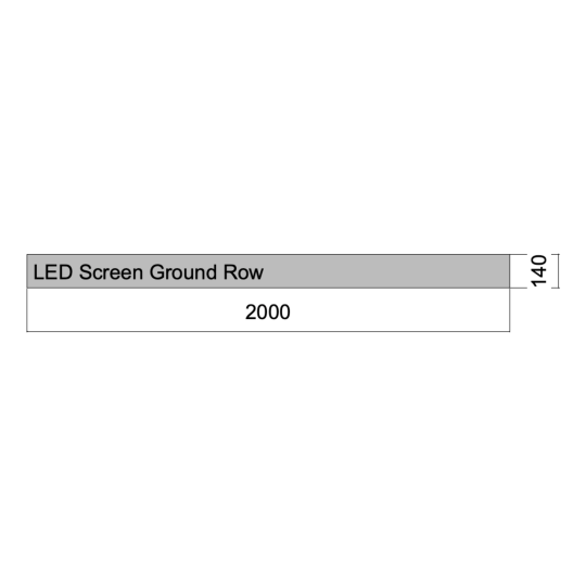 Flat 0140mm x 02m (LED Screen Ground Row)