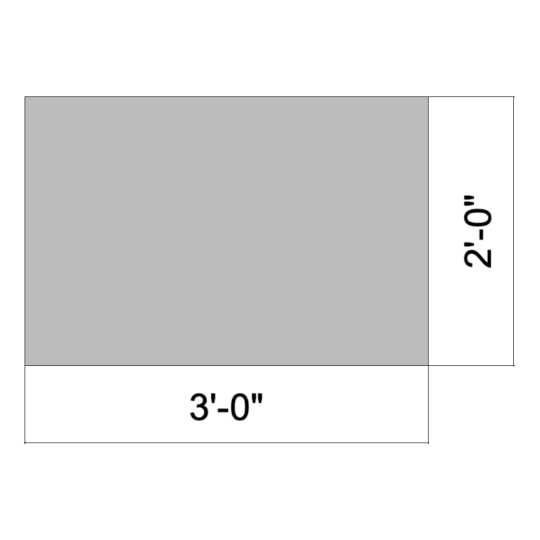 Flat 03' x 02'