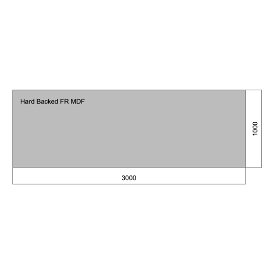 Flat 03m x 01m Hard Backed (Fire Resistant MDF)
