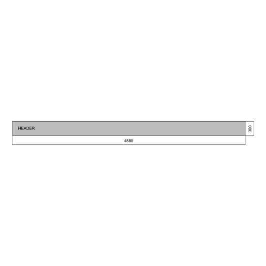 Flat 04.88m x 0.3m (Header)