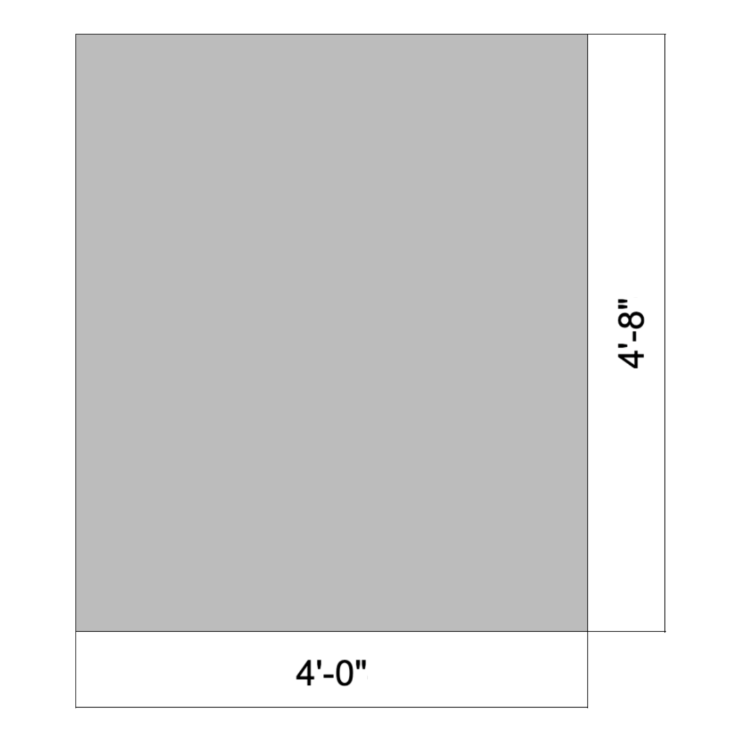 Flat 04' x 04' 8"