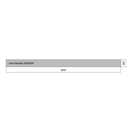 Flat 04m x 0.25m (Header) (Hard Backed)