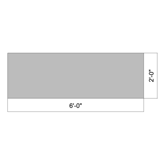 Flat 06' x 02'