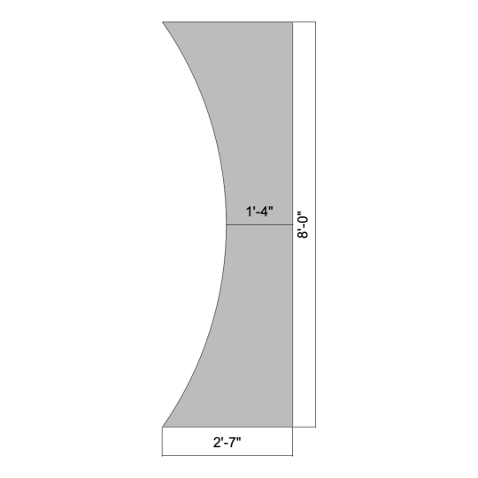 Flat Inward Curved 08' (Right)
