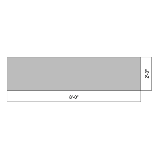 Flat 08' x 02'