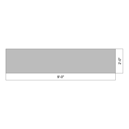 Flat 09' x 02'