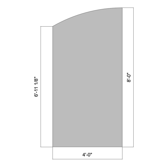 Flat Circle 8' Radius (Large) (Left)