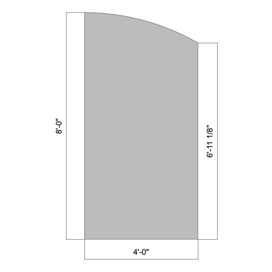 Flat Circle 8' Radius (Large) (Right)