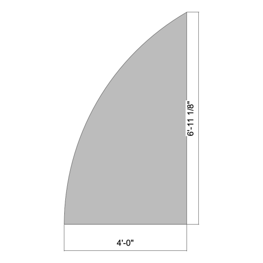 Flat Circle 8' Radius (Small) (Left)