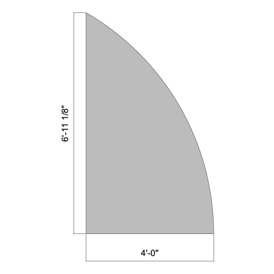Flat Circle 8' Radius (Small) (Right)