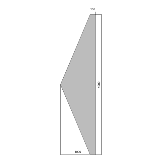 Flat Outward Triangle 4m (Left)
