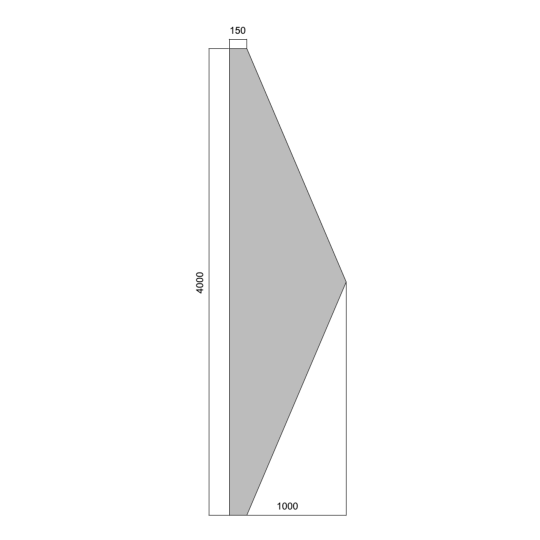 Flat Outward Triangle 4m (Right)