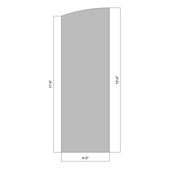 Flat Radius Circle 12' (Large) (Left)