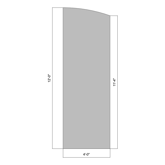 Flat Radius Circle 12' (Large) (Right)