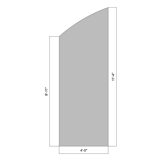 Flat Radius Circle Flat 12' (Medium) (Left)