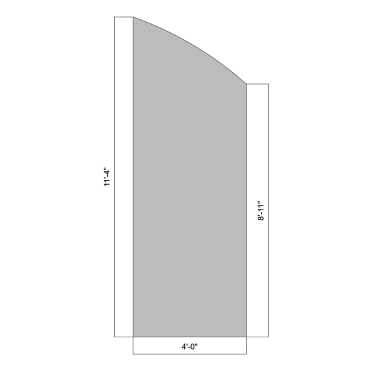 Flat Radius Circle Flat 12' (Medium) (Right)