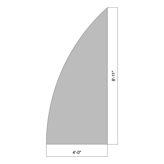 Flat Radius Circle Flat 12' (Small) (Left)