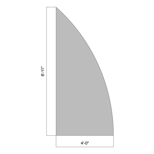 Flat Radius Circle Flat 12' (Small) (Right)