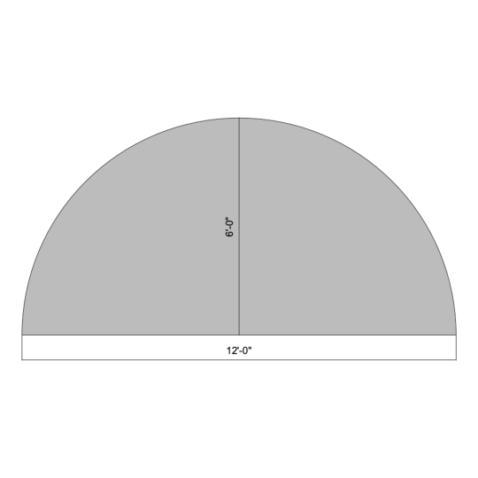 Flat Semi Circle 12'