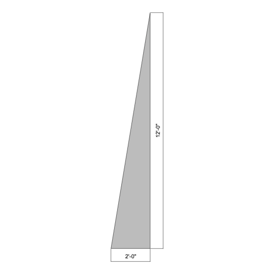 Flat Triangle 12' x 02' (Left)