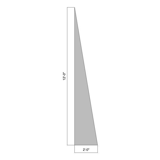 Flat Triangle 12' x 02' (Right)