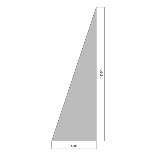 Flat Triangle 12' x 04' (Left)