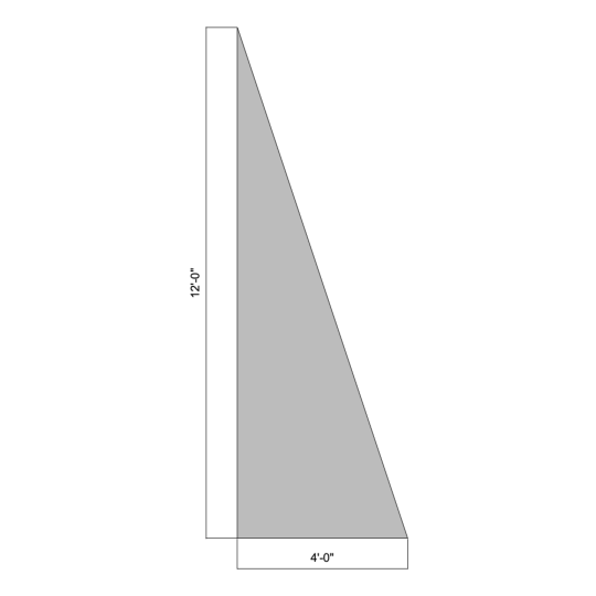 Flat Triangle 12' x 04' (Right)