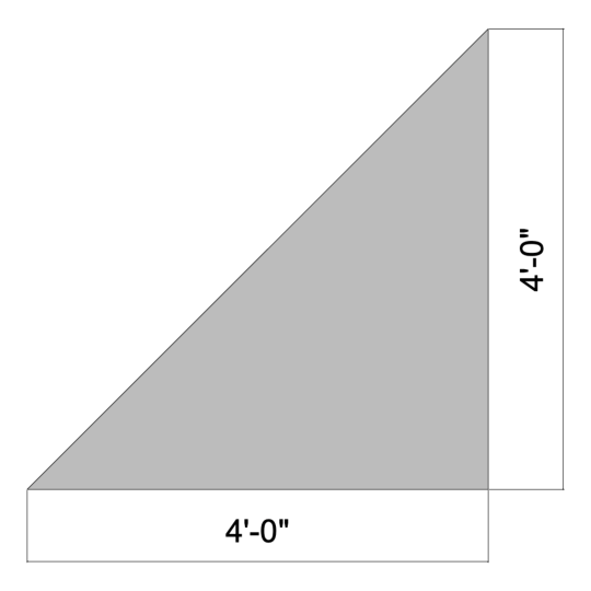 Flat Triangle 04' x 04' - 45º (Left)