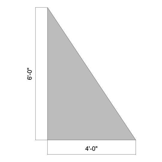 Flat Triangular 6' x 4' - 56º