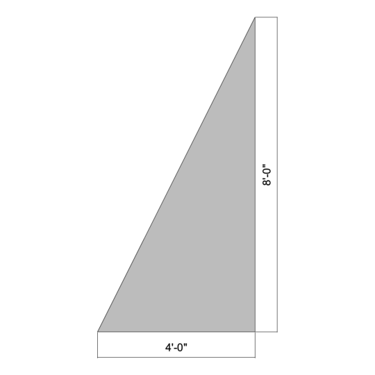 Flat Triangle 8' x 4' - 22.5º (Left)
