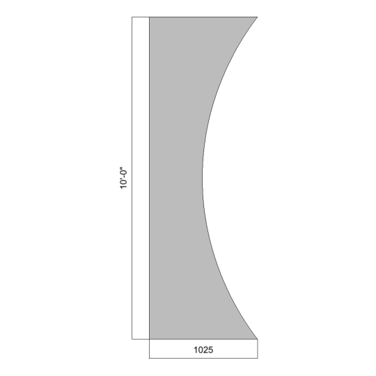 Flat 10' Inward Curved (Right)